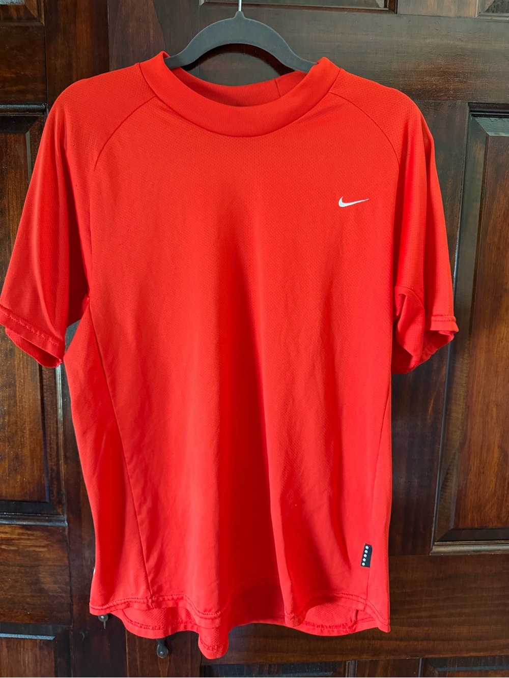Nike Red Short-Sleeve Athletic Tee with Swoosh